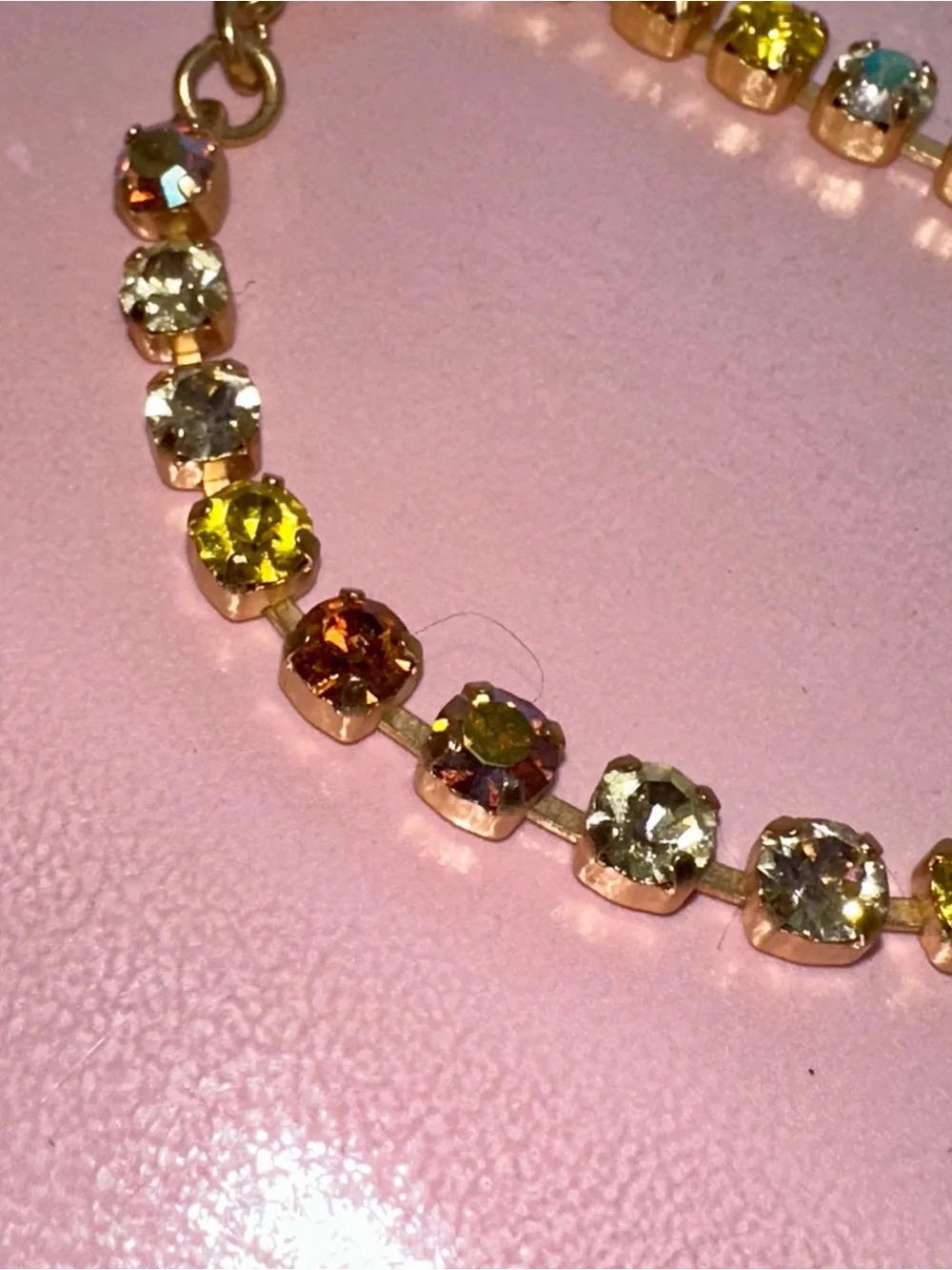 Mariana Gold Charm Swarovski Crystal Tennis Bracelet - Yellow Brick Road